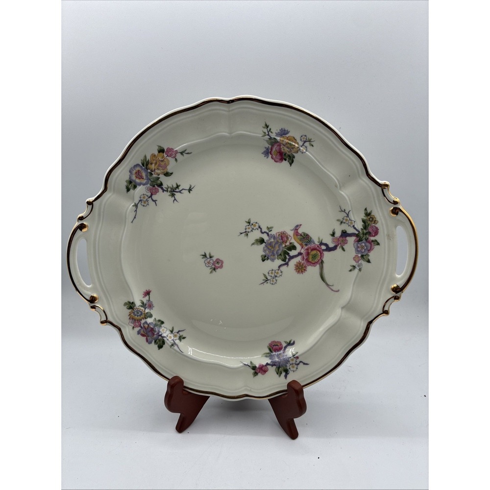 Bernardaud Limoges Bengali Porcelain Handled Serving Platter Tray 11" Vintage